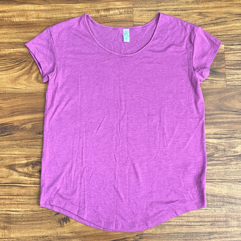 NWOT Women's Alternative Scoop Neck Purple Shirt